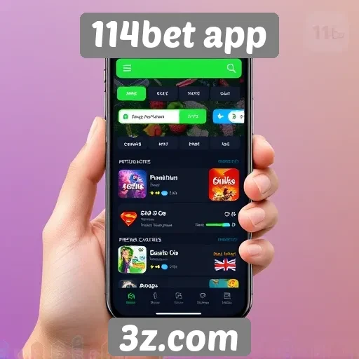 Interface do usuário do 114bet app é intuitiva